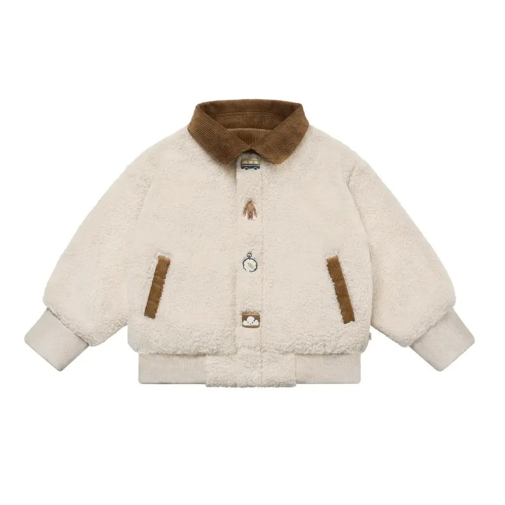 Petite Revery Recycled Fleece + Corduroy Bomber Jacket (18-24M)