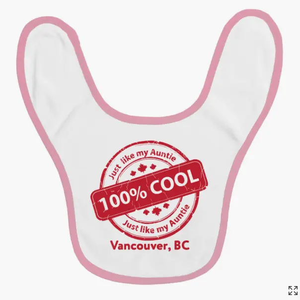 Bib -GGS 100% Cool Auntie - Pink