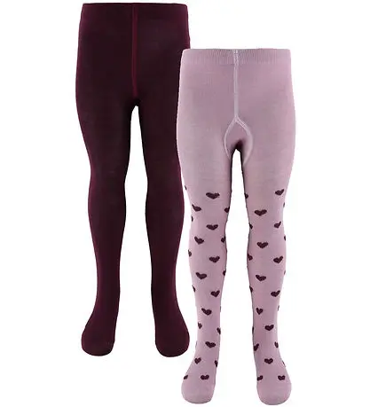ROBO Creamie Stockings Tights 2 Pack 823046 4200 Heart Rose (2-3Y)
