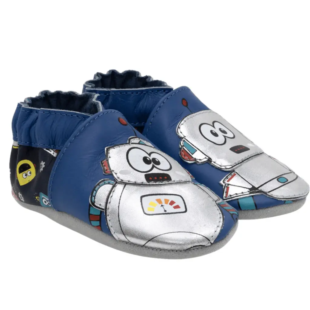 Robeez Soft Soles - Best Bots Blue
