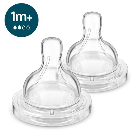 Philips Anti-Colic Baby Bottle Nipple - 2 Pack (1M)