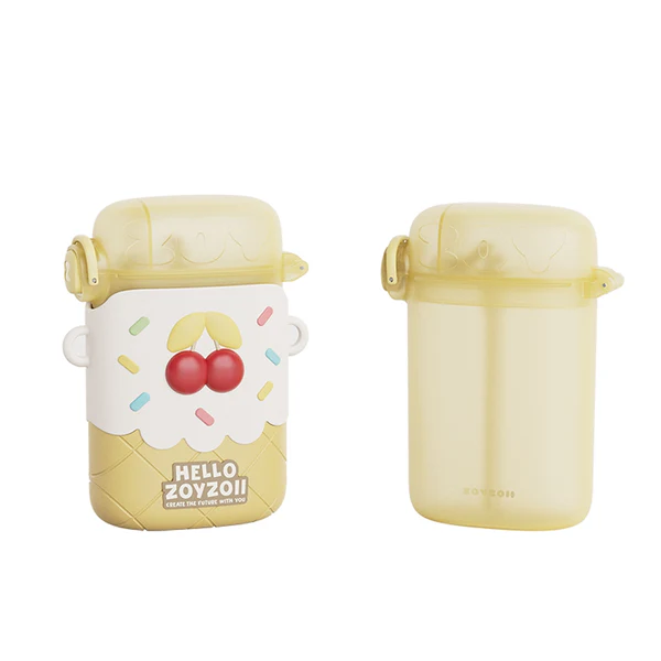 Zoy Zoii Flat Water Bottle 400ml - Cherry