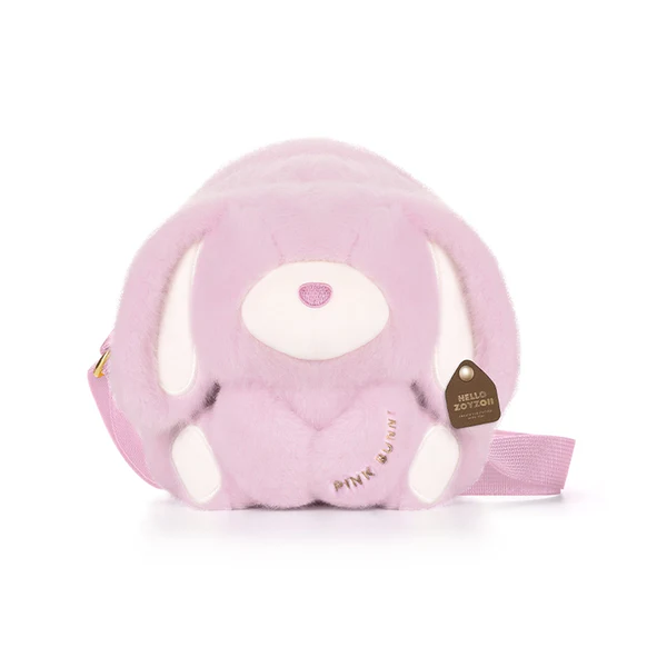 Zoy Zoii Plush Animal Kids Crossbody Bag - Bunny