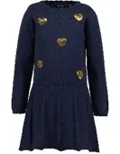 Kitzberg Girls' Dress With Heart 3723 - Navy
