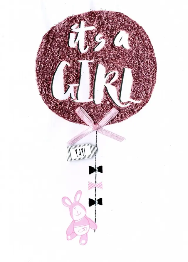 Incognito Greeting Cards Baby Shower SEC-JT188 - Girl
