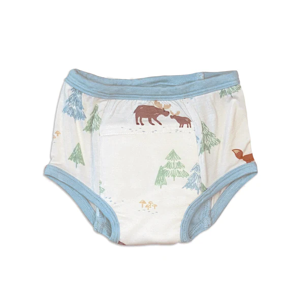 Silkberry Baby Training Pants WF4529 Bamboo  (Moose Woods Print) (18-24M)