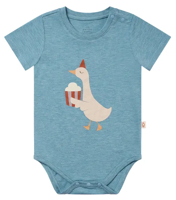 Nest Petite Revery Onesie Meadow Green-Popcorn Duck