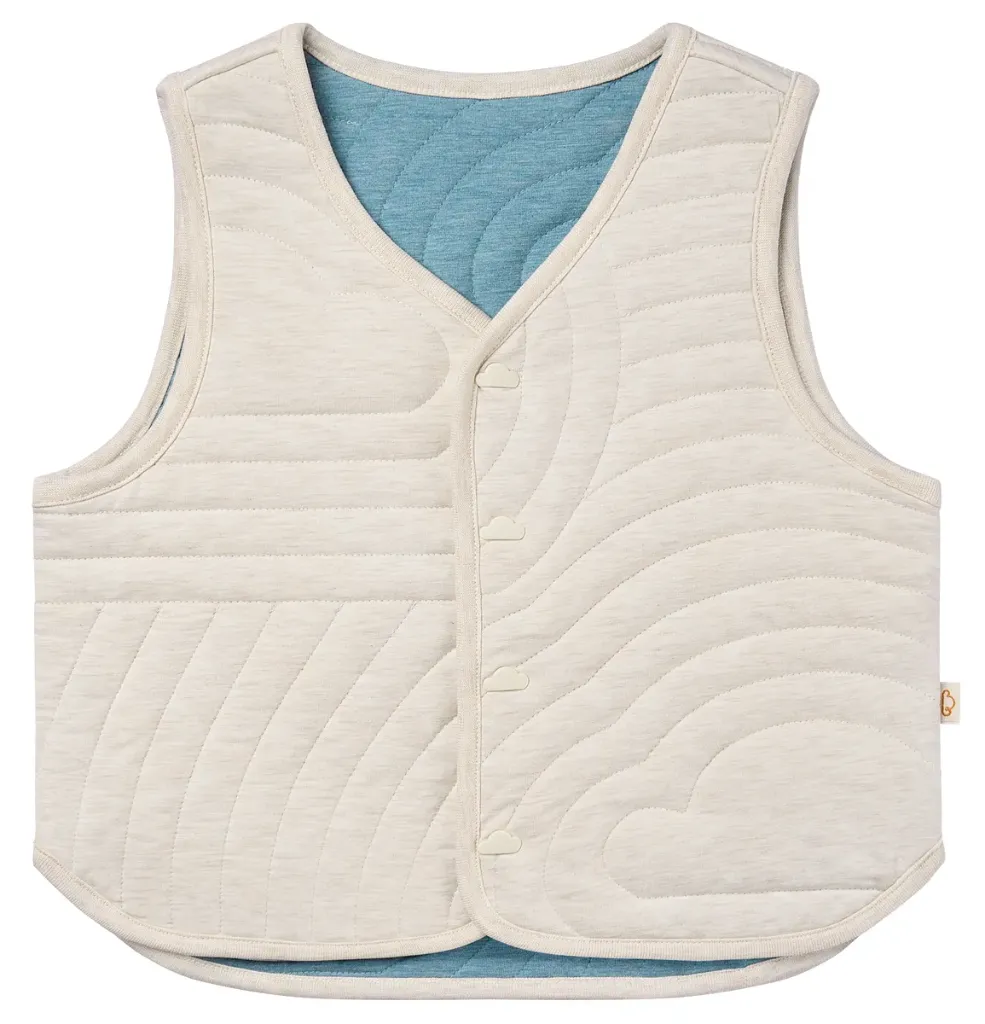Petite Revery Quilted Reversible Vest - Nimbus Cloud (18-24M)