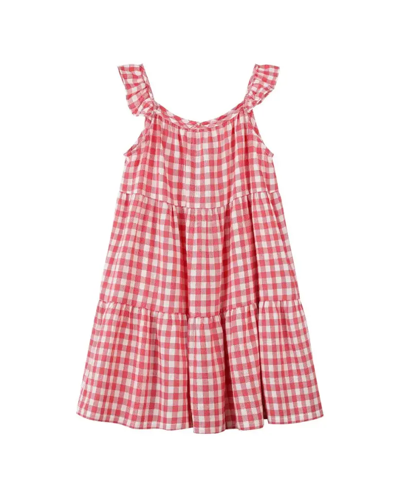Vignette Dress (V1631A) - Red Gingham (0-3M)
