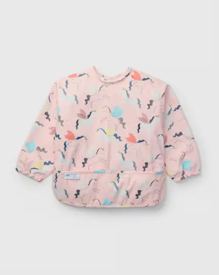 Loulou Lollipop Long Sleeve Bib - Unicorn Ballet