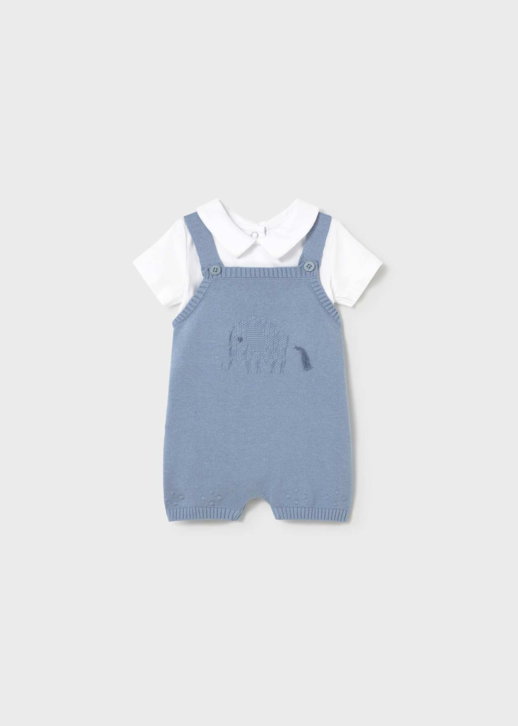Mayoral  Knit Dungaree Sand Bodysuits 1609 (0-1M)