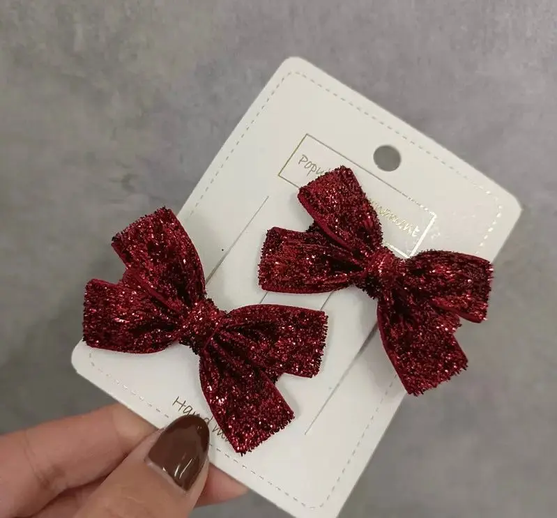 In Pink Hair Clip Handmade 2pc - 1242