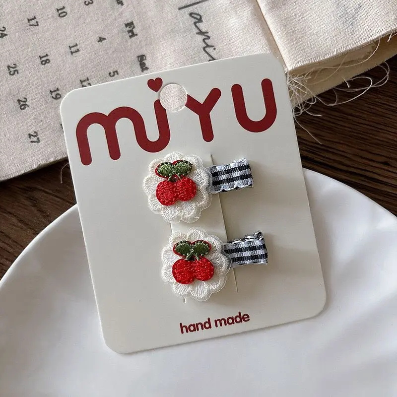 In Pink Hair Clip Handmade 2pc - 1254