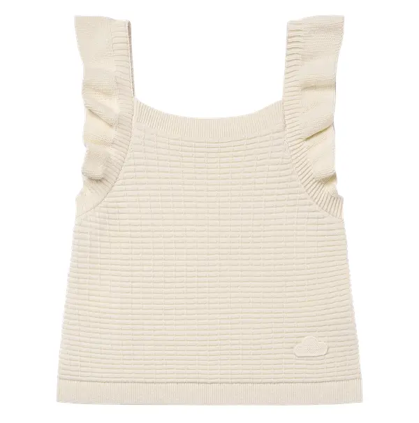 Petite Revery Ruffled Knit Tank Top - Jet Stream (18-24M)