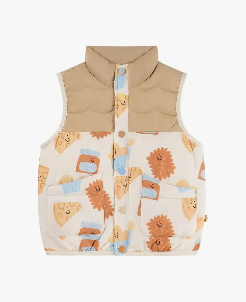 Petite Revery FW Recycled Taffeta Down Vest - Feeling Gouda (12-18M)