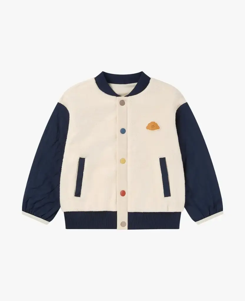 Petite Revery FW Sorona Fleece + Recycled Nylon Cardigan - Blueberry (12-18 M)