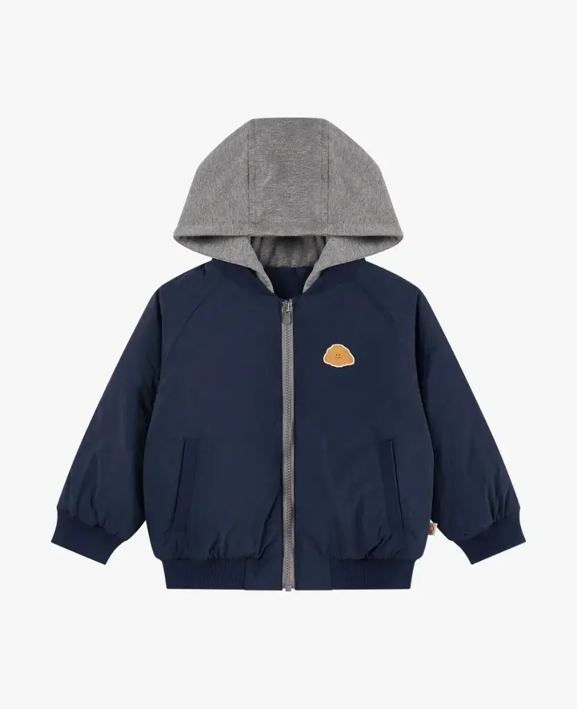 Petite Revery FW Recycled Nylon Baseball Jacket- Blueberry (12-18 M)