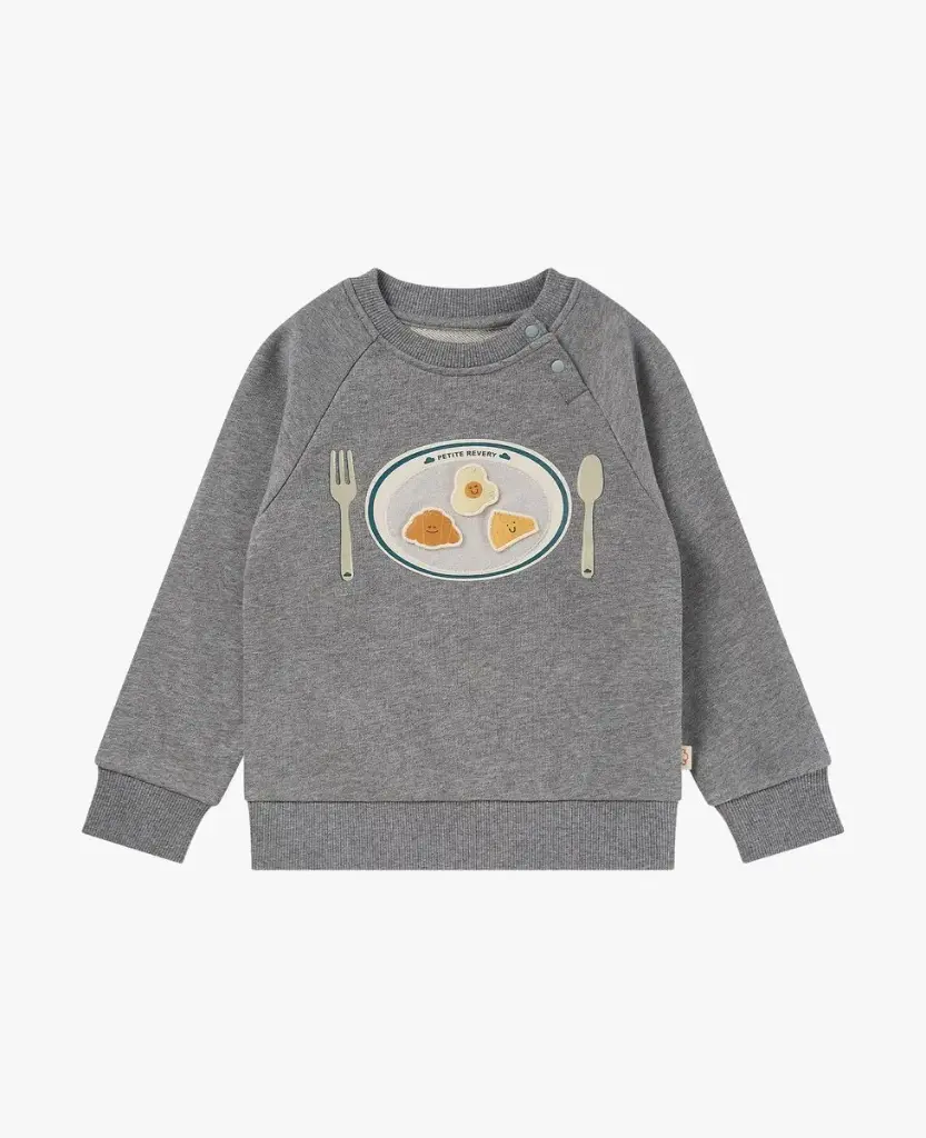 Petite Revery FW Velcro Sweatshirt - Slate Gray (12-18M)
