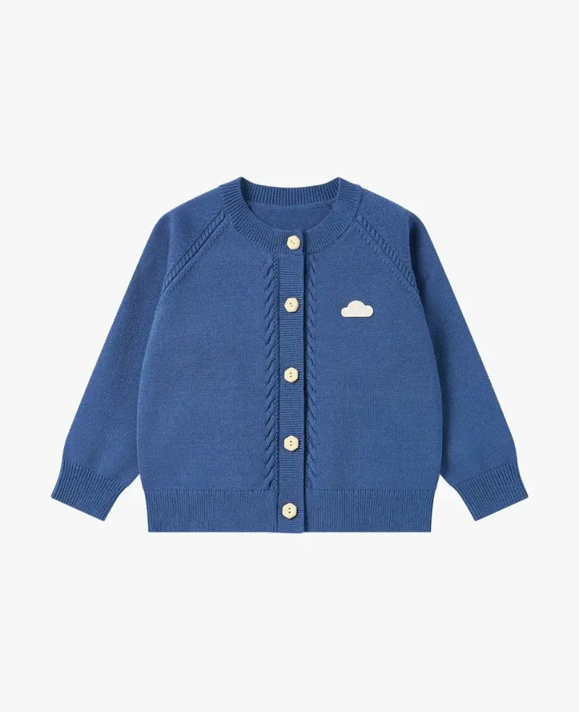 Petite Revery FW Cable Knit Cardigan - Oceanview (12-18 M)