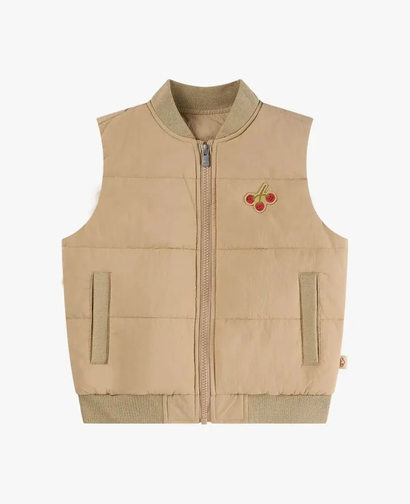 Petite Revery FW Recycled Nylon Vest - Toast (12-18M)
