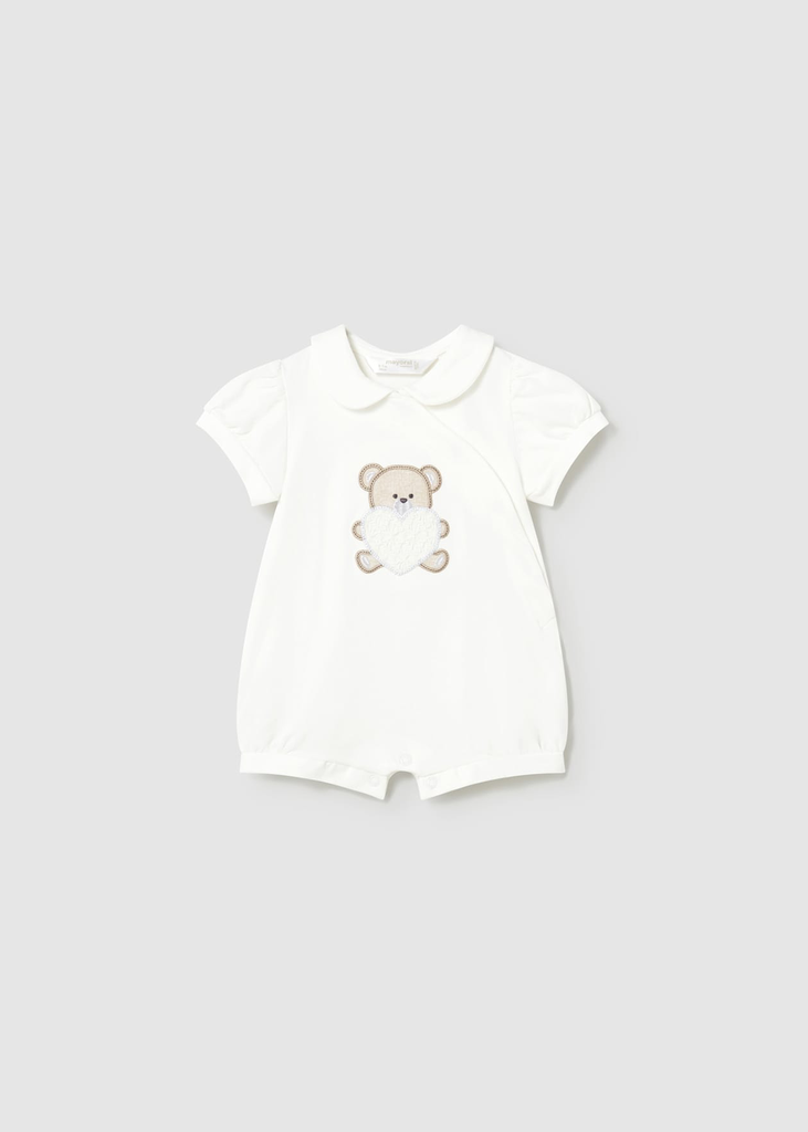 Mayoral Onesie 1pc 1704 - 88 Natural White Heart (0-1M)