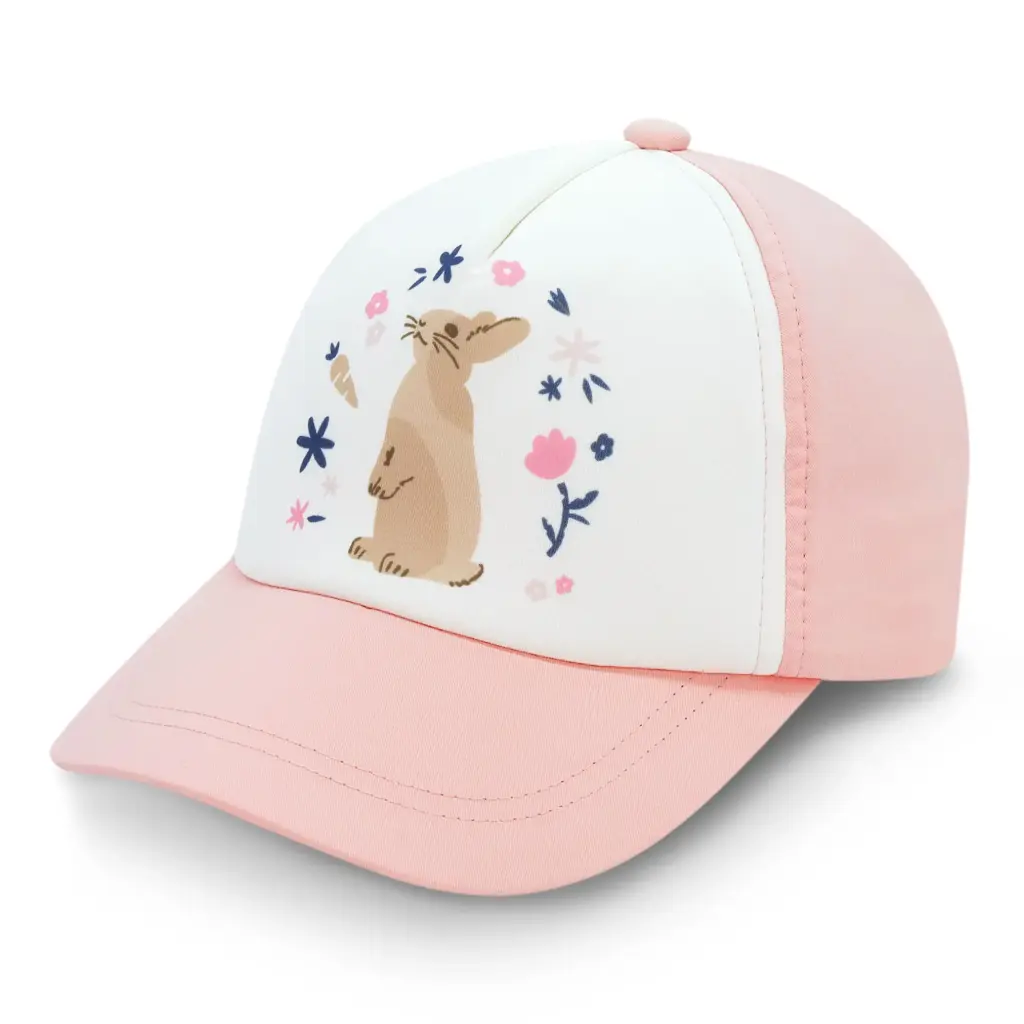 Jan & Jul UV Baseball Caps - Bunny Flowers (M 6-24M)