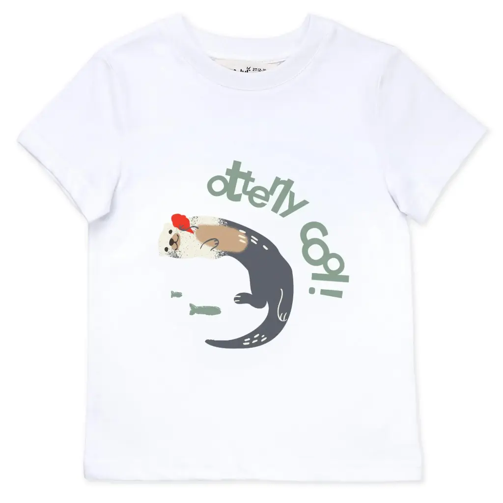 Jan & Jul Kids Cotton Graphic T-Shirt | Otter