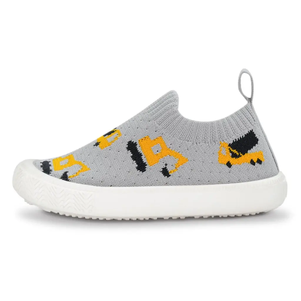 Jan & Jul Graphic Knit Shoe - Grey Construction