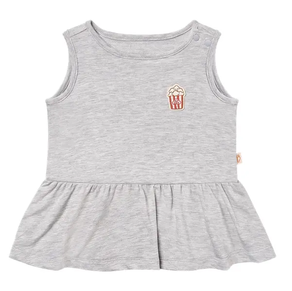 Petite Revery Baby Dress - Fog Grey (3-6M)