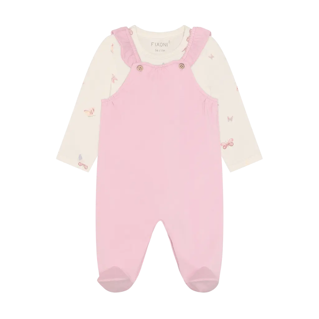 Fixoni Girl Set Body And Romper - Beached Mauve (NB)