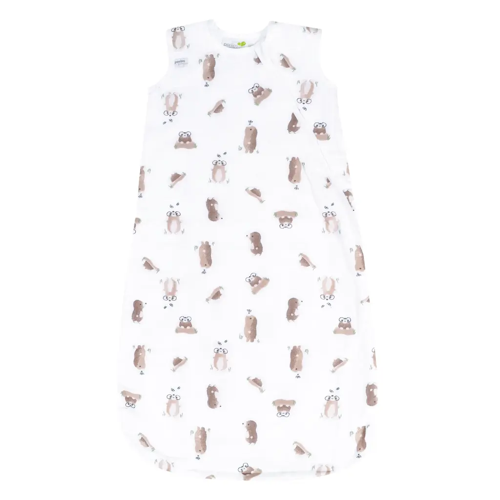 Perlimpinpin Cotton Muslin Sleep Sack - Moles (0.7 tog)