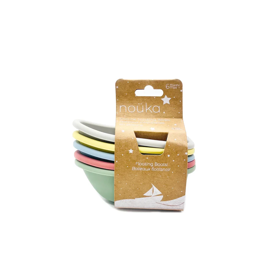 Noüka Bath Toy Stacking Boats - Moon Set