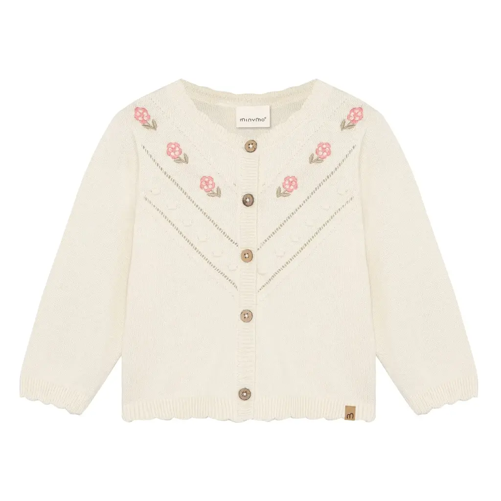 ROBO Minymo Cardigan Knit 114324 -  Vanilla Ice (NB)