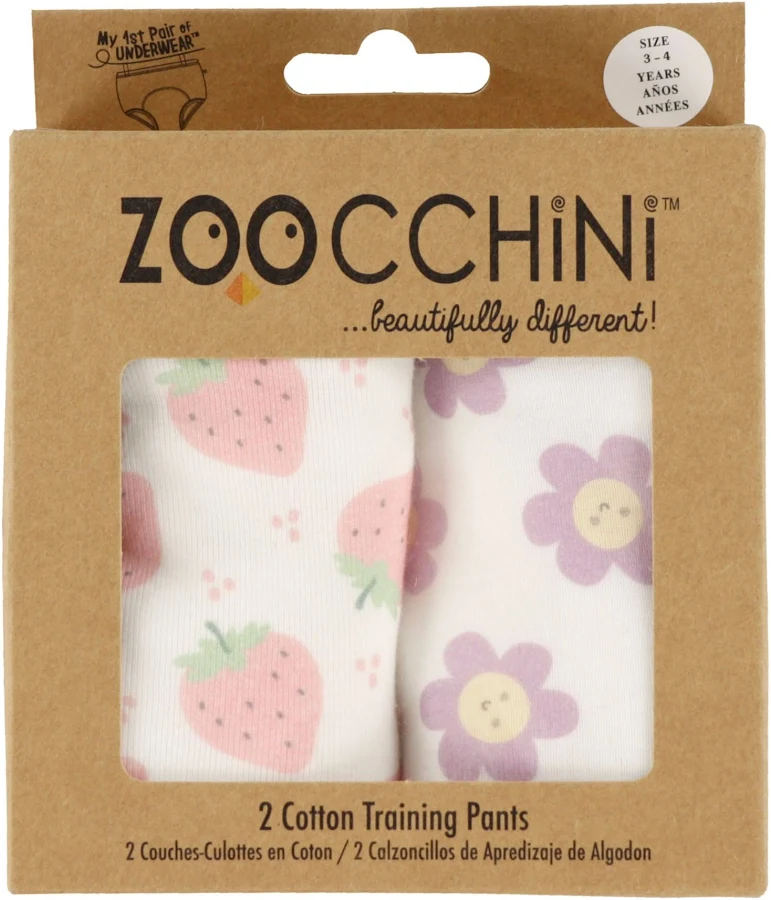 Zoocchini Training Pants 2pk - Strawberry/Daisy (2-3Y)