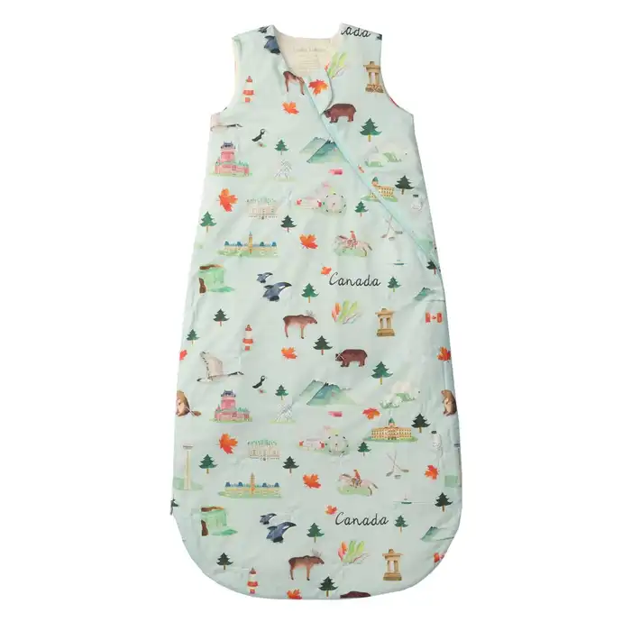 Loulou Lollipop Tencel Sleep Bag 0.5 TOG - Canada AOP (0-6M)