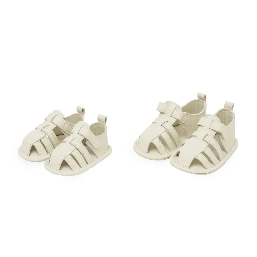 Sherick Fredermen Lamb Leather Sandal - White Lamb Leather