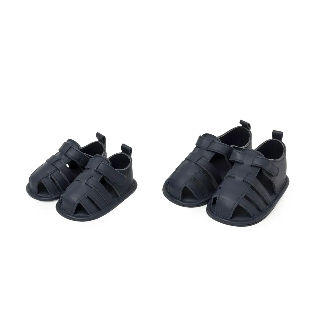 Sherick Fredermen Lamb Leather Sandal - Navy Lamb Leather