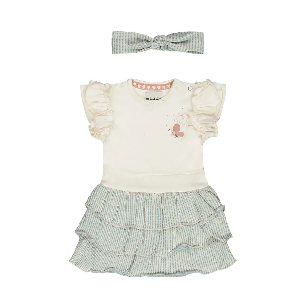 Dirkje Dress Headband Set - Blue (3-6M)