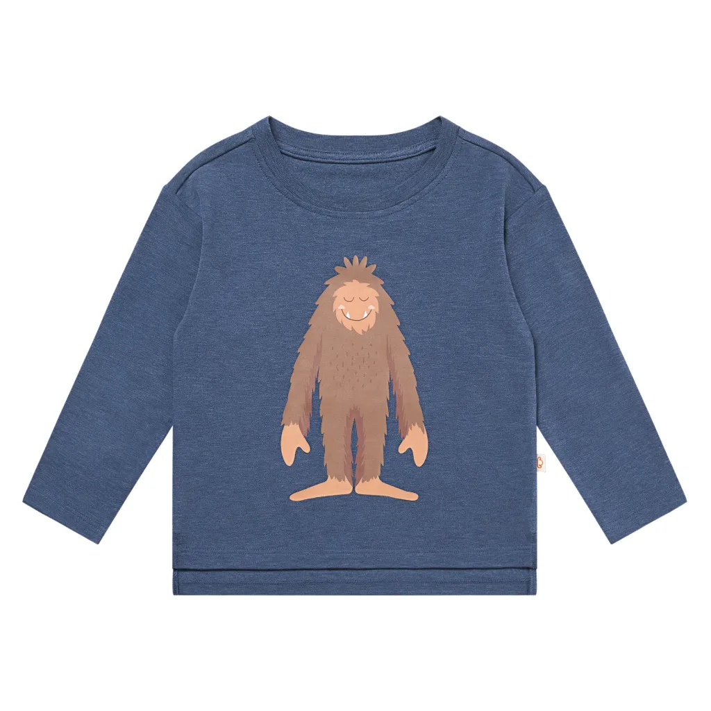 Petite Revery Bamboo Long Sleeve Tee - Vintage Indigo (18-24M)