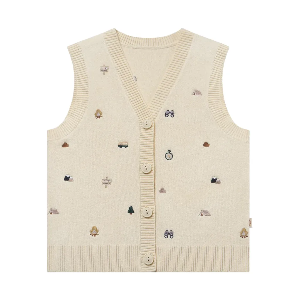 Petite Revery Camp Revery Knit Vest - Mini Camp Revery