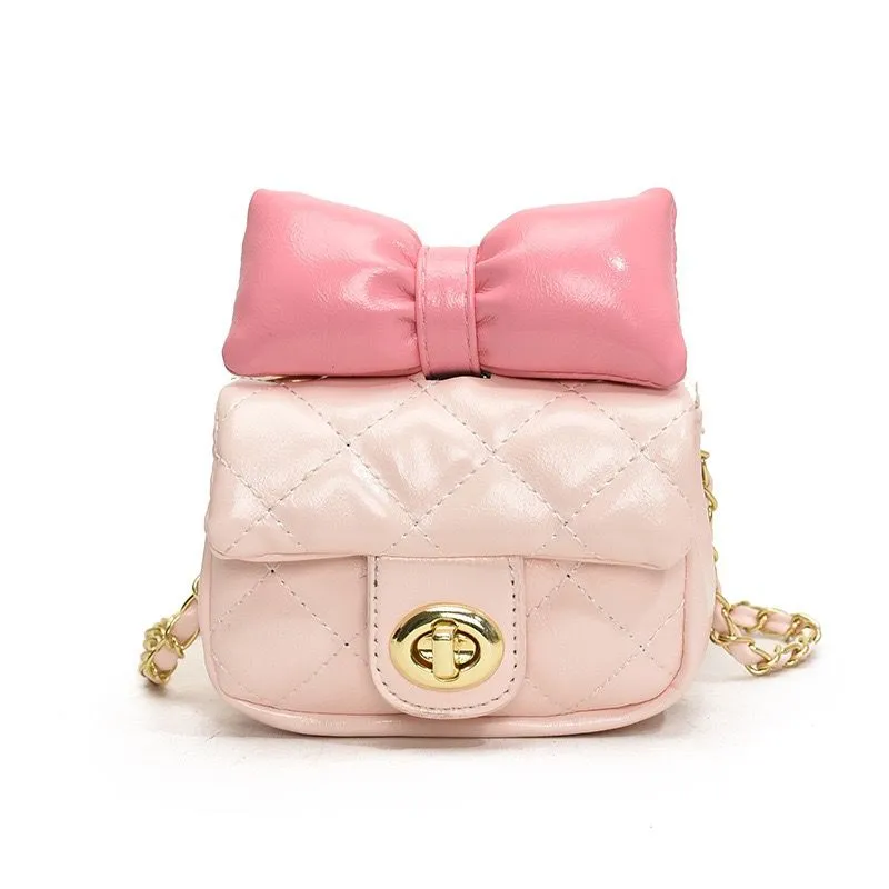 Berry Bags Crossbody Purse With Pink Bow 3315 - Pink