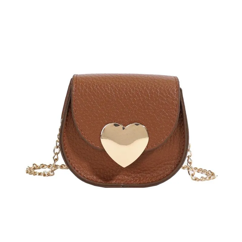 Crossbody Purse Heart 2655 - Brown