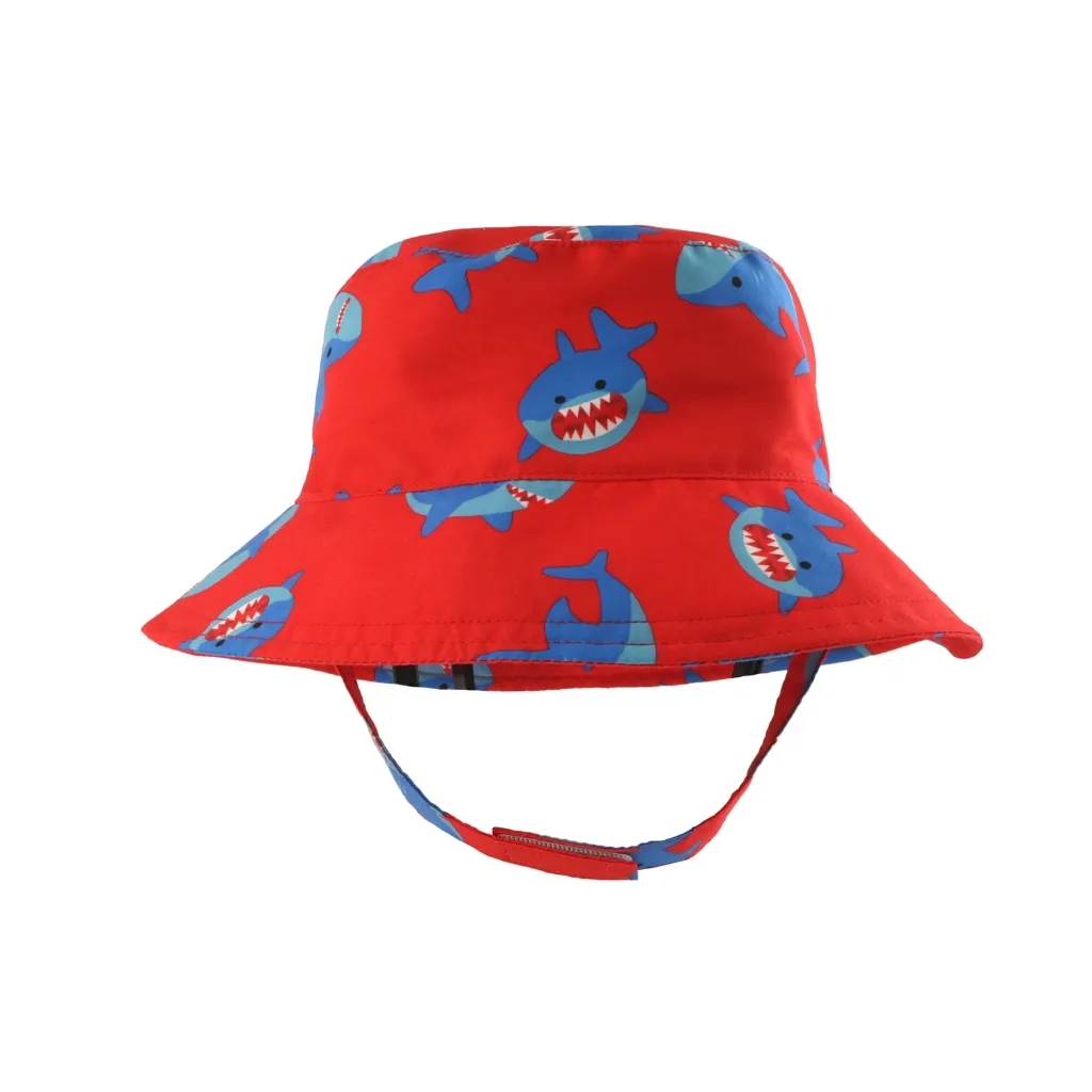 Zoocchini Printed Bucket Hat - Shark (6-12M)