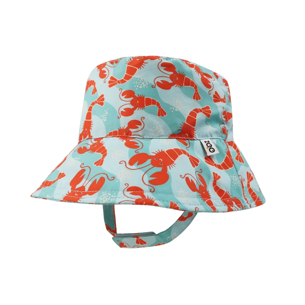 Zoocchini Printed Bucket Hat - Logan Lobster (6-12M)