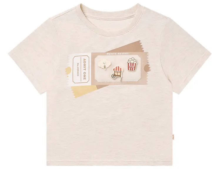 Nest Petite Revery Short Sleeve Velcro Tee - Nimbus Cloud (12-18M)