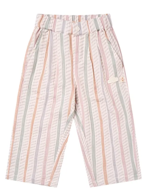 Nest Petite Revery Wide Leg Pants - Caramel Stripes (12-18M)