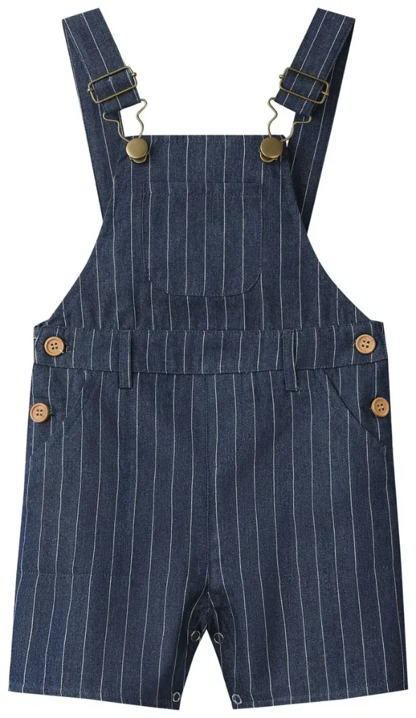 ME & Henry GALLEON Woven Overalls HB1831a - Dark chambray stripe (0-3M)