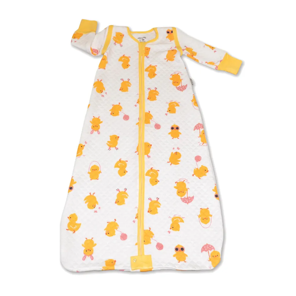 Silkberry Baby Bamboo Classic Sleeping Sack w/Detachable Sleeves 1 TOG - Little Chick Print (NB-6M)