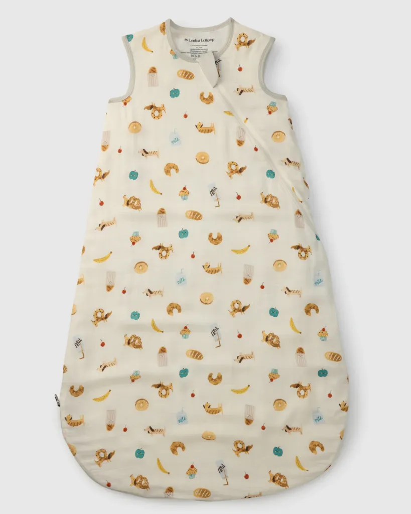 Loulou Lollipop Muslin Sleep Bag - French Breakfast (0.5 Tog)