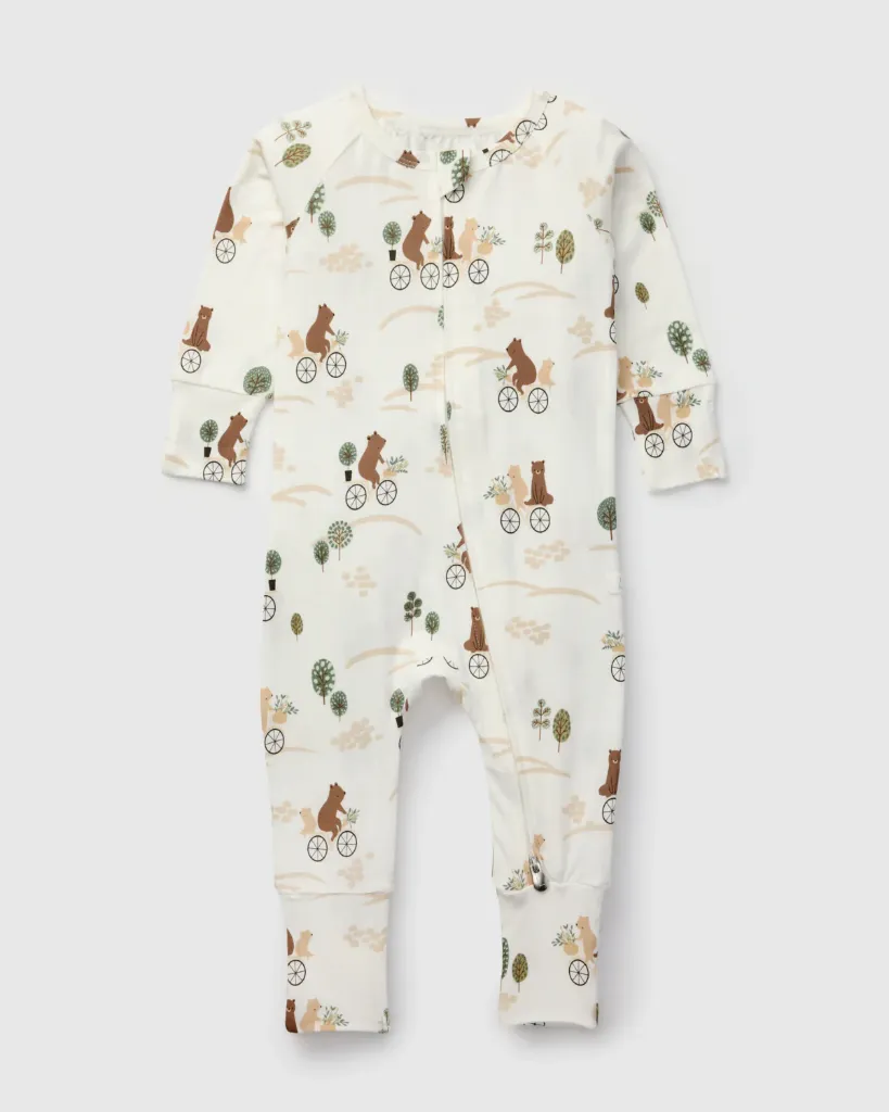 Loulou Lollipop Sleeper - Bears on Bikes (0-3M)